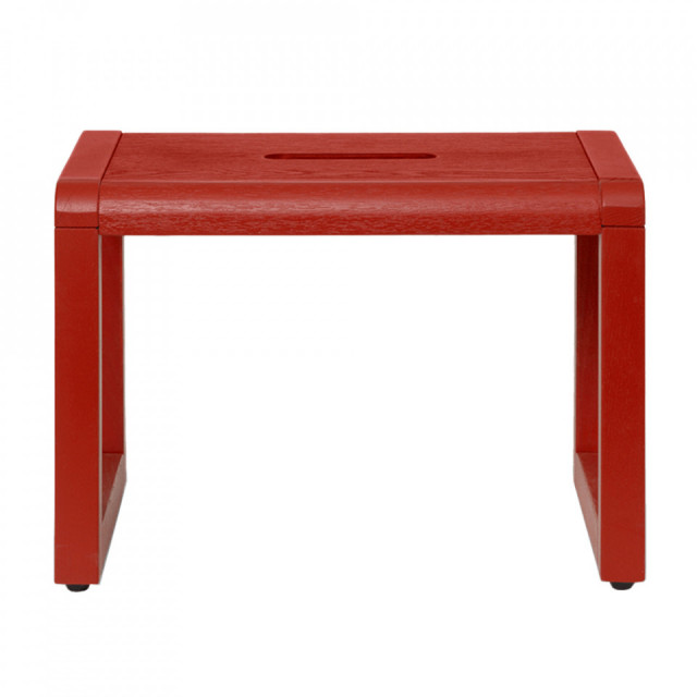 Scaunel rosu din lemn Little Architect Ferm Living