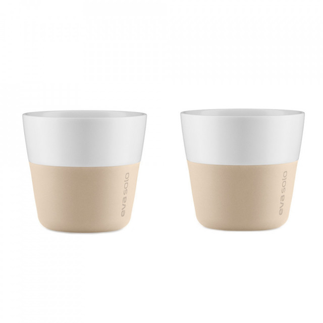 Set 2 cani pentru cafea albe/bej din ceramica 230 ml Lungo Tumbler Eva Solo