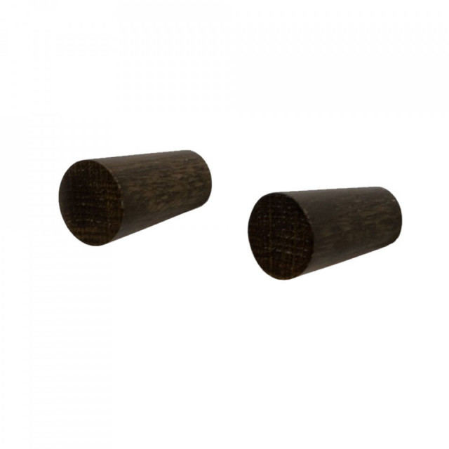 Set 2 cuiere maro inchis din lemn de stejar Slimline Wireworks London