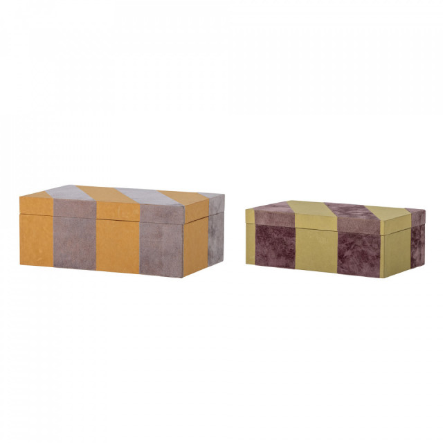 Set 2 cutii cu capac multicolore din hartie Samira Bloomingville