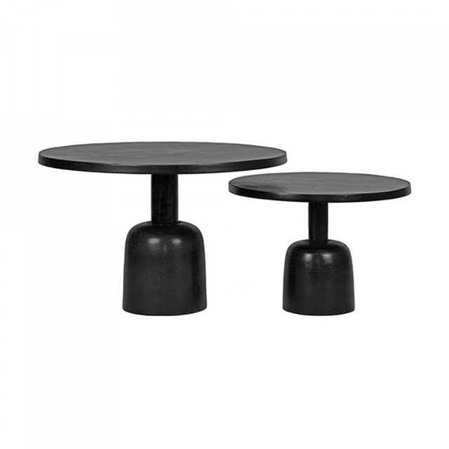 Set 2 mese de cafea negre din metal Wink LABEL51