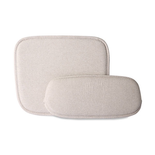 Set 2 perne pentru sezut si spatar scaun crem din fibre naturale Sand Bar HKliving