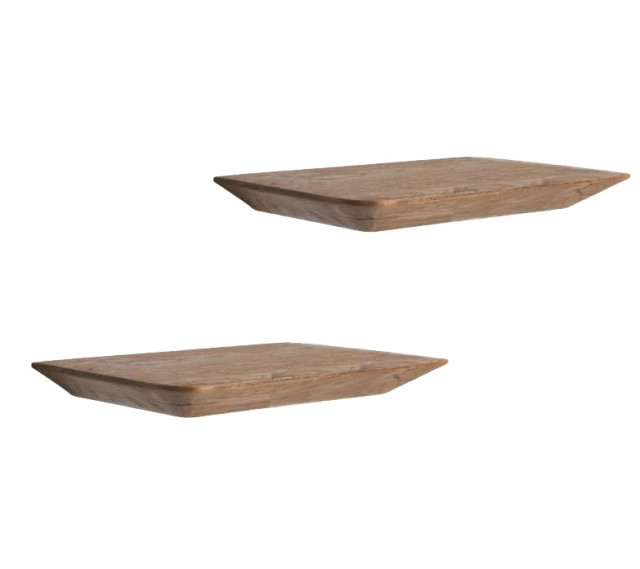 Set 2 rafturi maro din lemn Craftsman Raw Materials