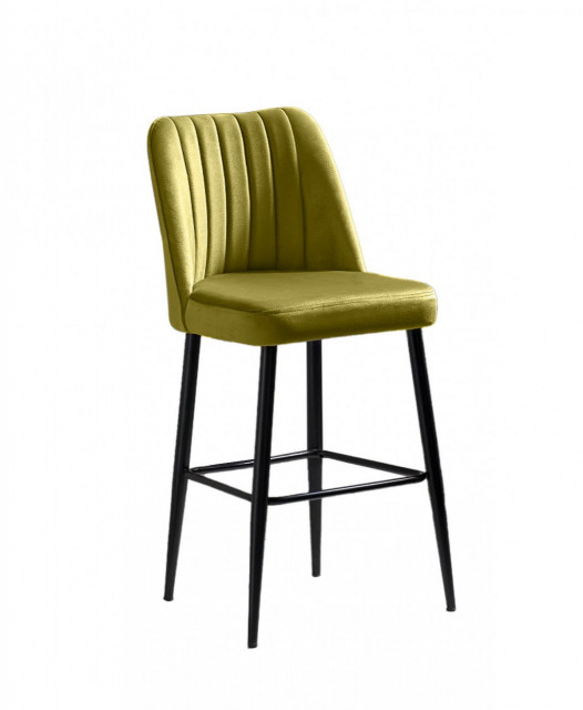 Set 2 scaune bar galbene/negre din textil Vento The Home Collection