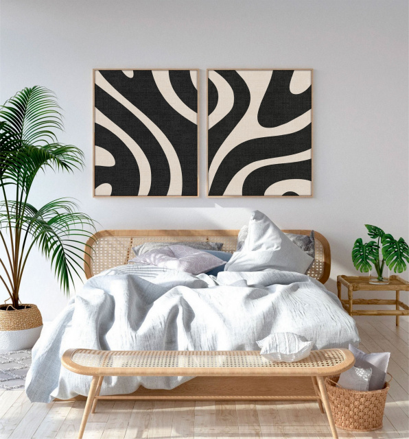 Set 2 tablouri multicolore din lemn 50x70 cm Zebra The Home Collection