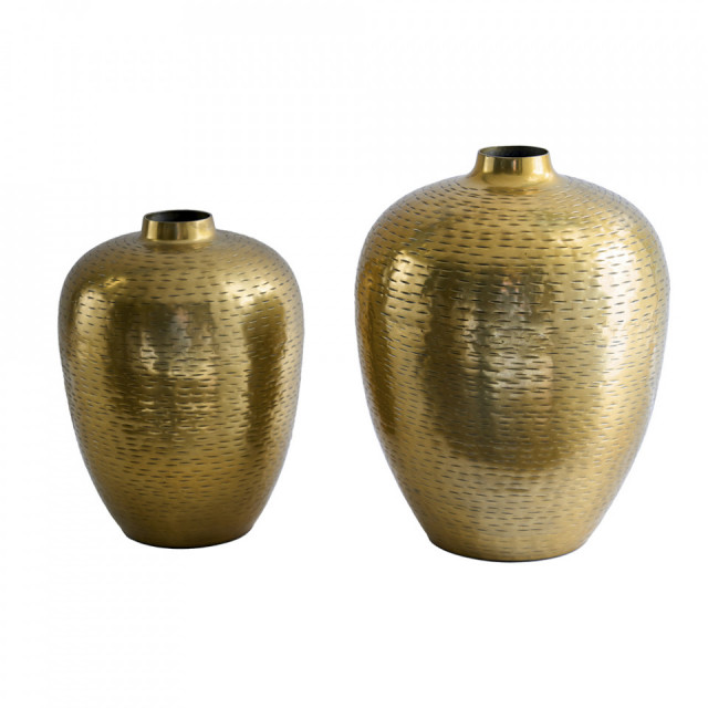 Set 2 vaze aurii din aluminiu Oriental Solo The Home Collection