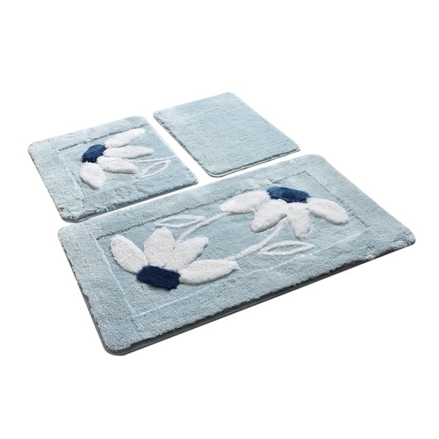 Set 3 covorase de baie multicolore din fibre sintetice Daisy The Home Collection