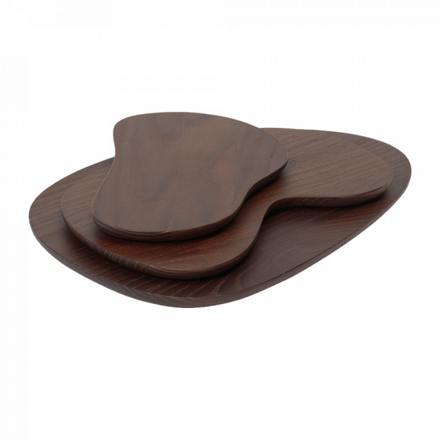 Set 3 tocatoare maro din lemn Cairn Ferm Living