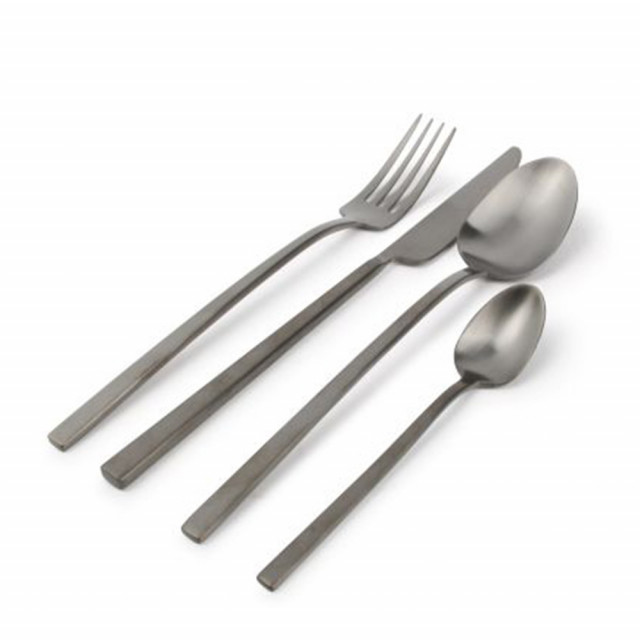 Set 4 tacamuri negre din metal Terno Aerts