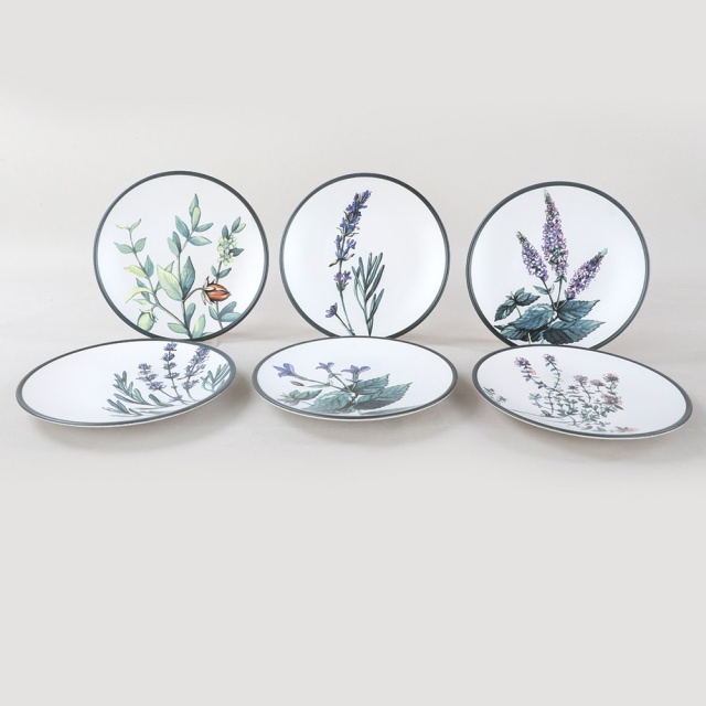 Set 6 farfurii pentru desert multicolore din ceramica 20 cm Daisy The Home Collection