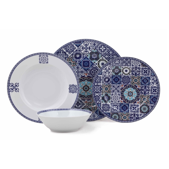 Set de masa 24 piese multicolore din ceramica Marrash The Home Collection