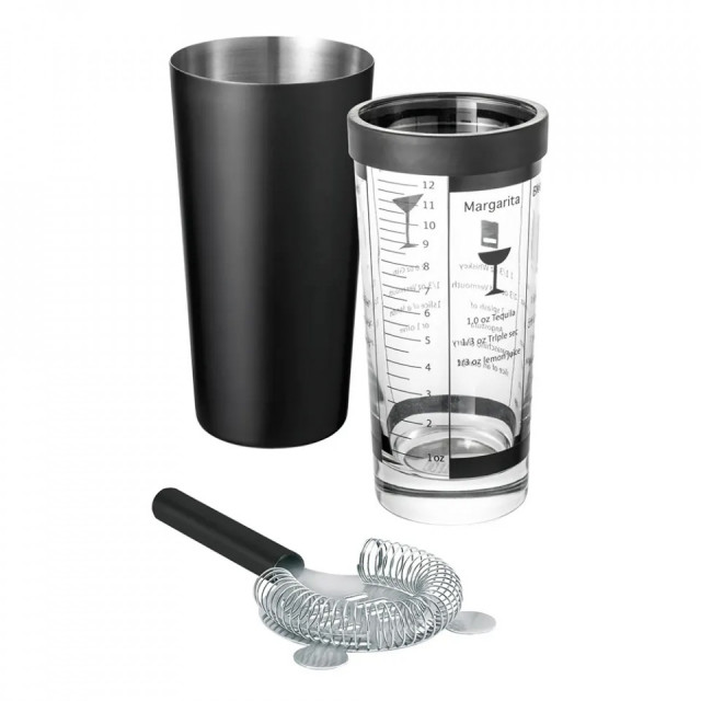 Shaker negru din sticla 500 ml Boston Blomus