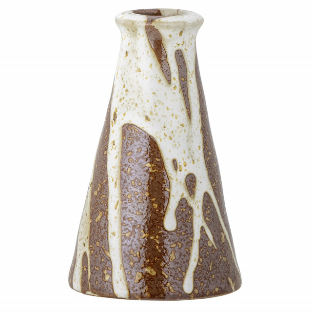 Suport lumanare maro din ceramica 12 cm Savitri Bloomingville