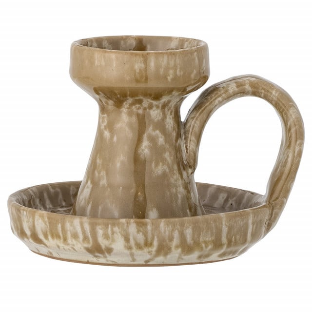 Suport lumanare maro din ceramica 8 cm Sayeda Bloomingville