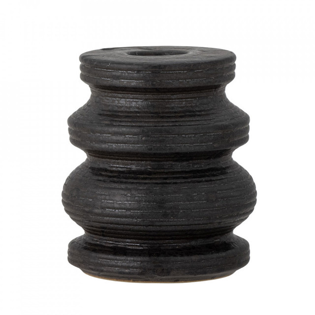 Suport lumanare negru din ceramica 8 cm Idina Bloomingville