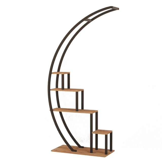 Suport pentru ghivece negru/maro din metal Garden The Home Collection