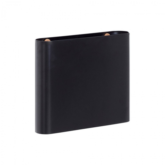 Suport pentru reviste negru din metal 25 cm Orderly Hubsch