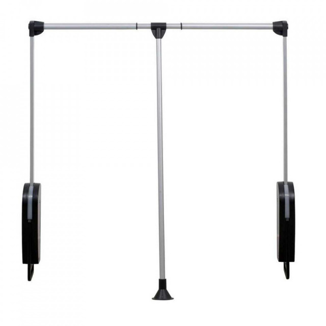 Suport umerase argintiu/negru din metal 130 cm Lift Wenko