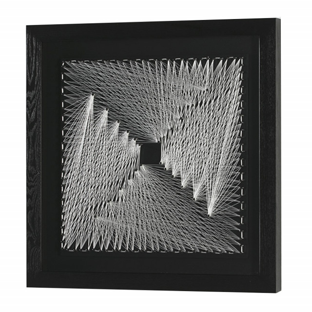 Tablou alb/negru din lemn 80x80 cm Galactic Thai Natura