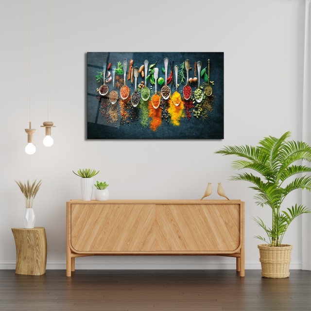 Tablou multicolor din sticla 46x72 cm Cond The Home Collection
