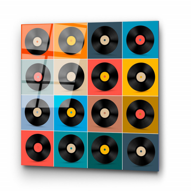 Tablou multicolor din sticla 50x50 cm Vinyl The Home Collection