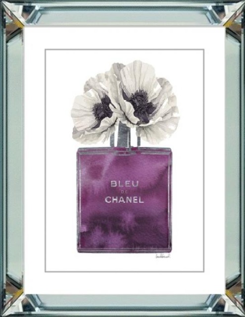 Tablou multicolor din sticla 50x60 cm Perfume Bleu Ter Halle