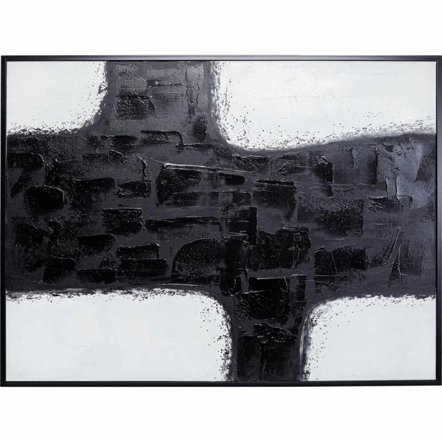 Tablou negru/alb din canvas 90x120 cm Crossroads Kare