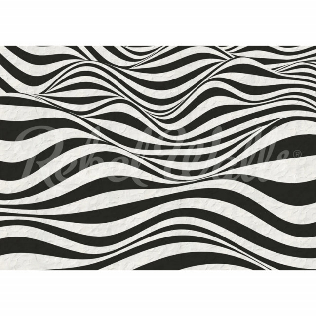 Tapet alb/negru din hartie cu fibre de nailon Graphic Hills Rebel Walls