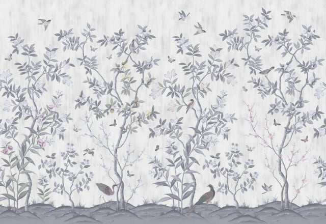 Tapet din hartie Chinoiserie Chic Pearl Gray Rebel Walls