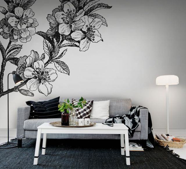 Tapet din hartie Springtime Black & White Rebel Walls