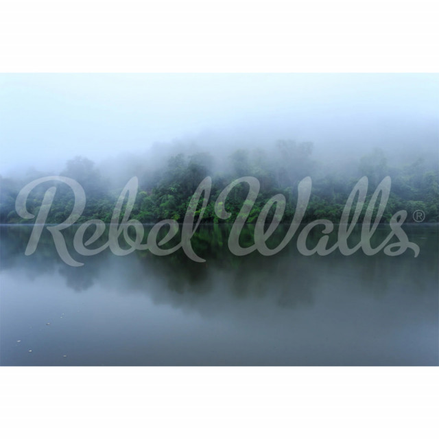 Tapet multicolor din hartie cu fibre de nailon Hazy Lake Rebel Walls