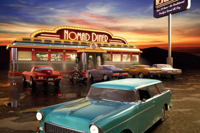 Tapet multicolor din hartie Nomad Diner Rebel Walls