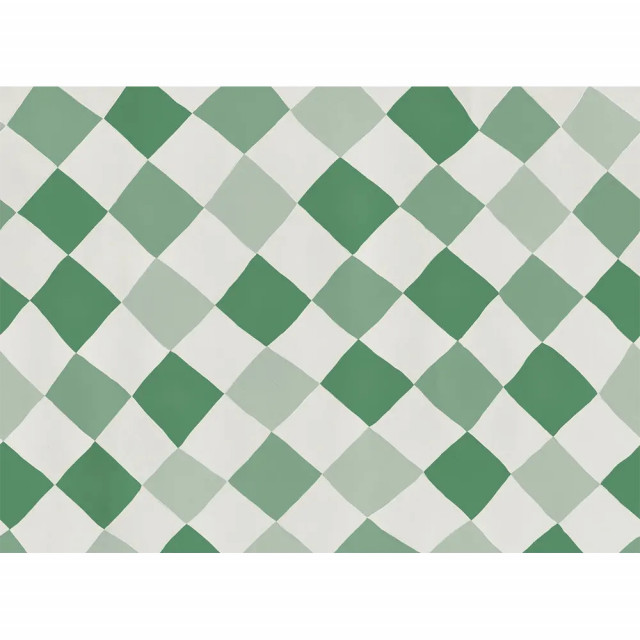 Tapet verde/alb din hartie cu fibre de nailon Tremble Rebel Walls