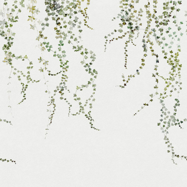 Tapet verde din hartie cu fibre de nailon Aralia Sandberg