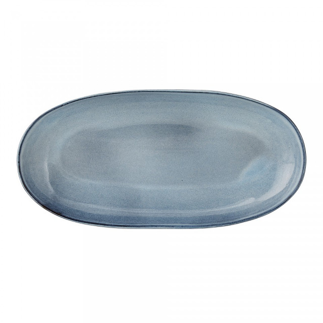 Tava ovala albastra din ceramica 16x34 cm Sandrine Bloomingville