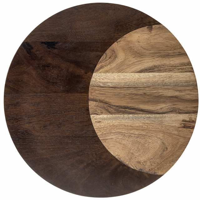 Tocator rotund maro din lemn 30 cm Mattis Bloomingville