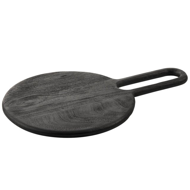 Tocator rotund negru din lemn 33x50 cm Thor Woood