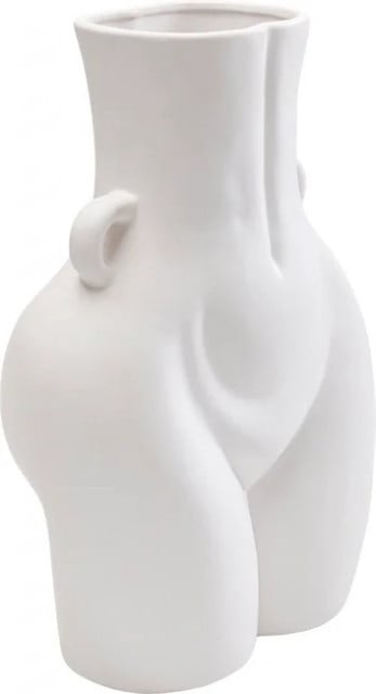 Vaza decorativa alba din ceramica 40 cm Donna Kare