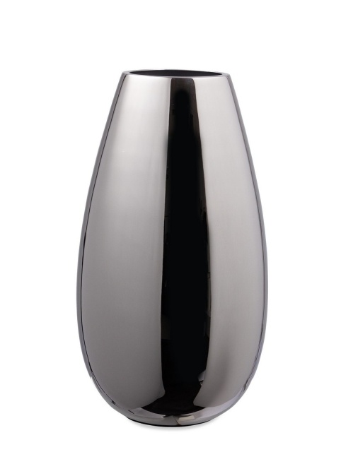 Vaza decorativa argintie din metal 31 cm Mythri Bizzotto