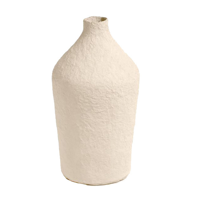 Vaza decorativa bej din fibre reciclate si bumbac 30 cm Candida Kave Home