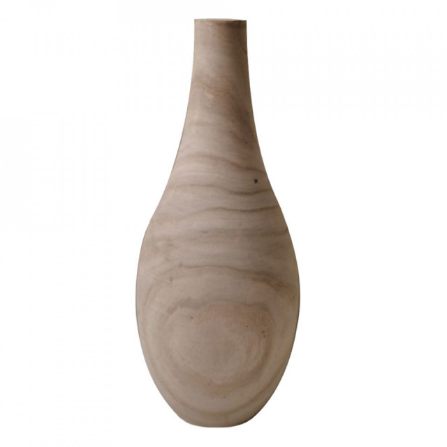 Vaza decorativa maro din lemn de paulownia 41 cm Aya The Home Collection