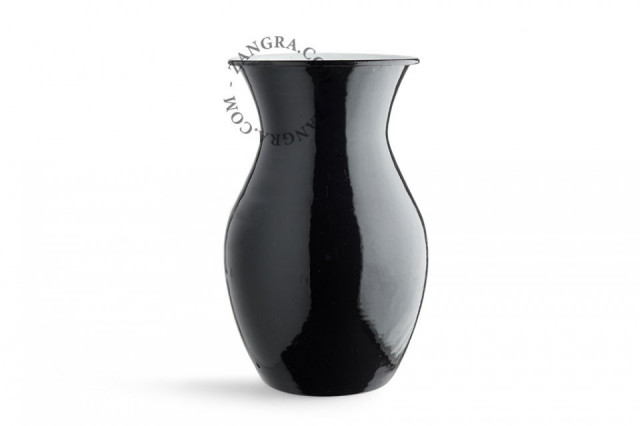Vaza neagra din email 24 cm Eve Zangra