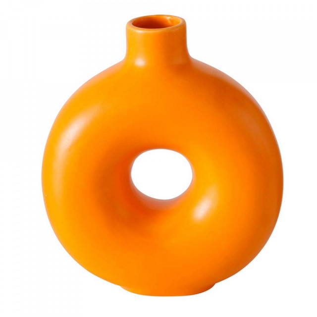 Vaza portocalie din ceramica 20 cm Lanyo Boltze