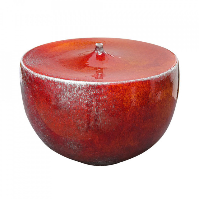 Vaza portocalie din ceramica 26 cm Otis Versmissen