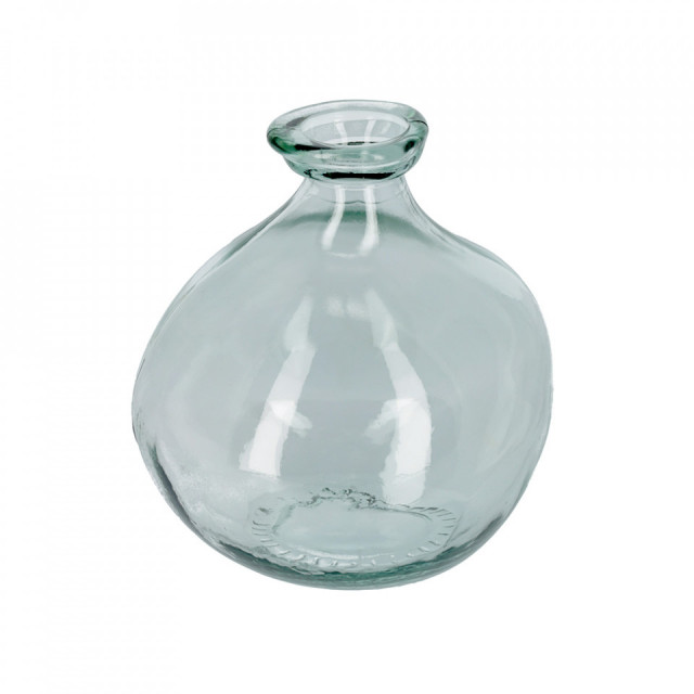 Vaza transparenta din sticla reciclata 18 cm Breena Kave Home