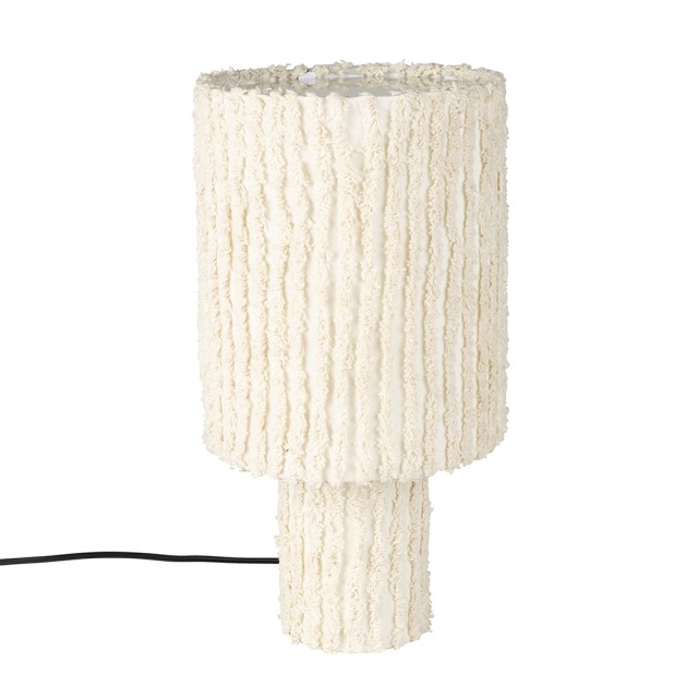 Veioza bej din textil 40 cm Arjun The Home Collection