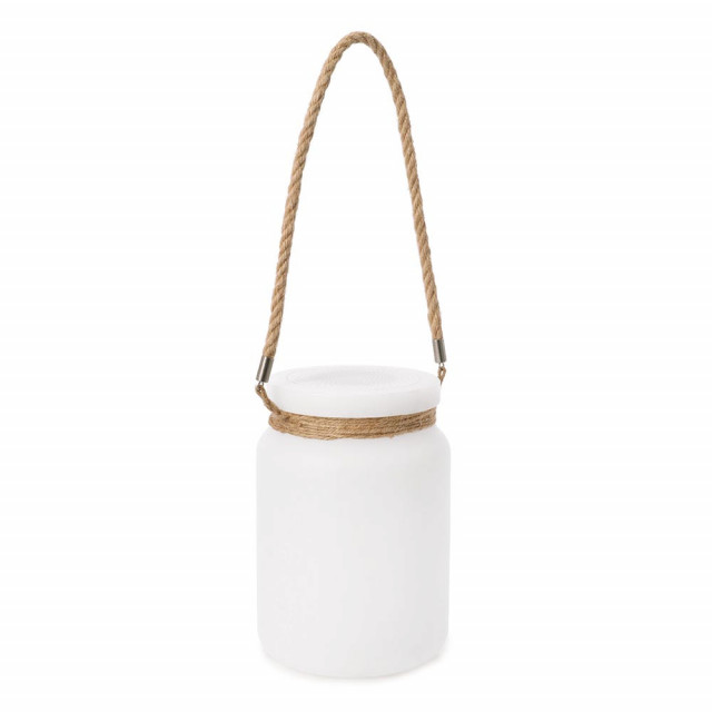 Veioza pentru exterior maro/alba din fibre sintetice 21 cm Rope Bizzotto