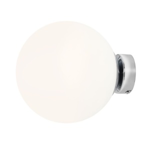 Aplica alba/argintie din sticla Ball M Quiet Object