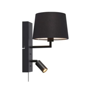 Aplica neagra din metal cu 2 becuri Como Markslojd