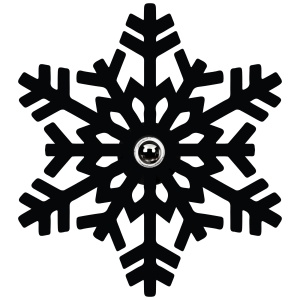 Aplica neagra din metal Snowflake The Home Collection